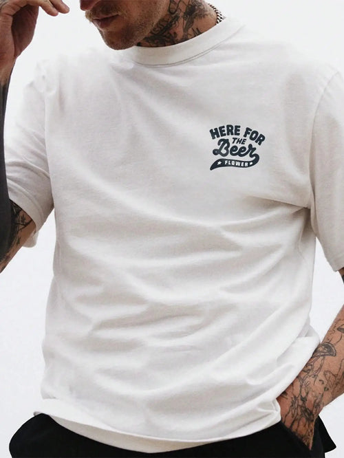 Letter Art Print Design Printed Boy Tshirt Lovely Street T Shirts Outdoor Design T-Shirt Holiday Loose Fitting Short Sleeved